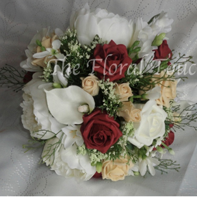 Gold & Burgundy Bridal Bouquet